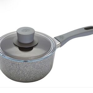 BN Ballerina 1.5 qt non stick handle sauce pan with attractive heavy glass lid